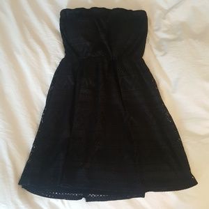 Black strapless dress